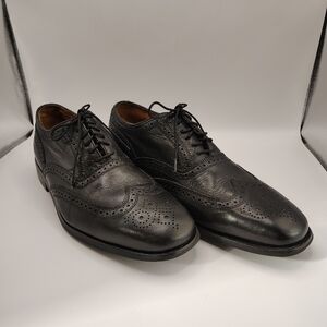 Florsheim Bio Comfort Black Leather Wingtip Oxford Dress Shoes Men's Sz 8D